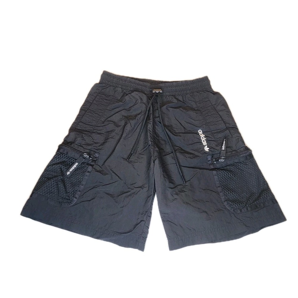 Adidas Originals Adventure Woven Cargo Shorts Men's Black Size Extra Small - Picture 7 of 8